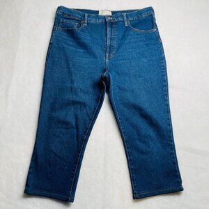 Everlane Womens Denim Blue Five Pocket Design High Rise Crop Jeans Sz 32 Regular